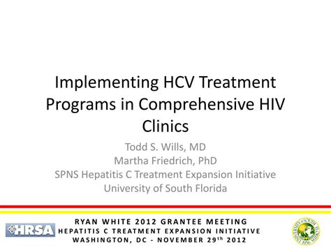 Implementing comprehensive HIV and HCV .